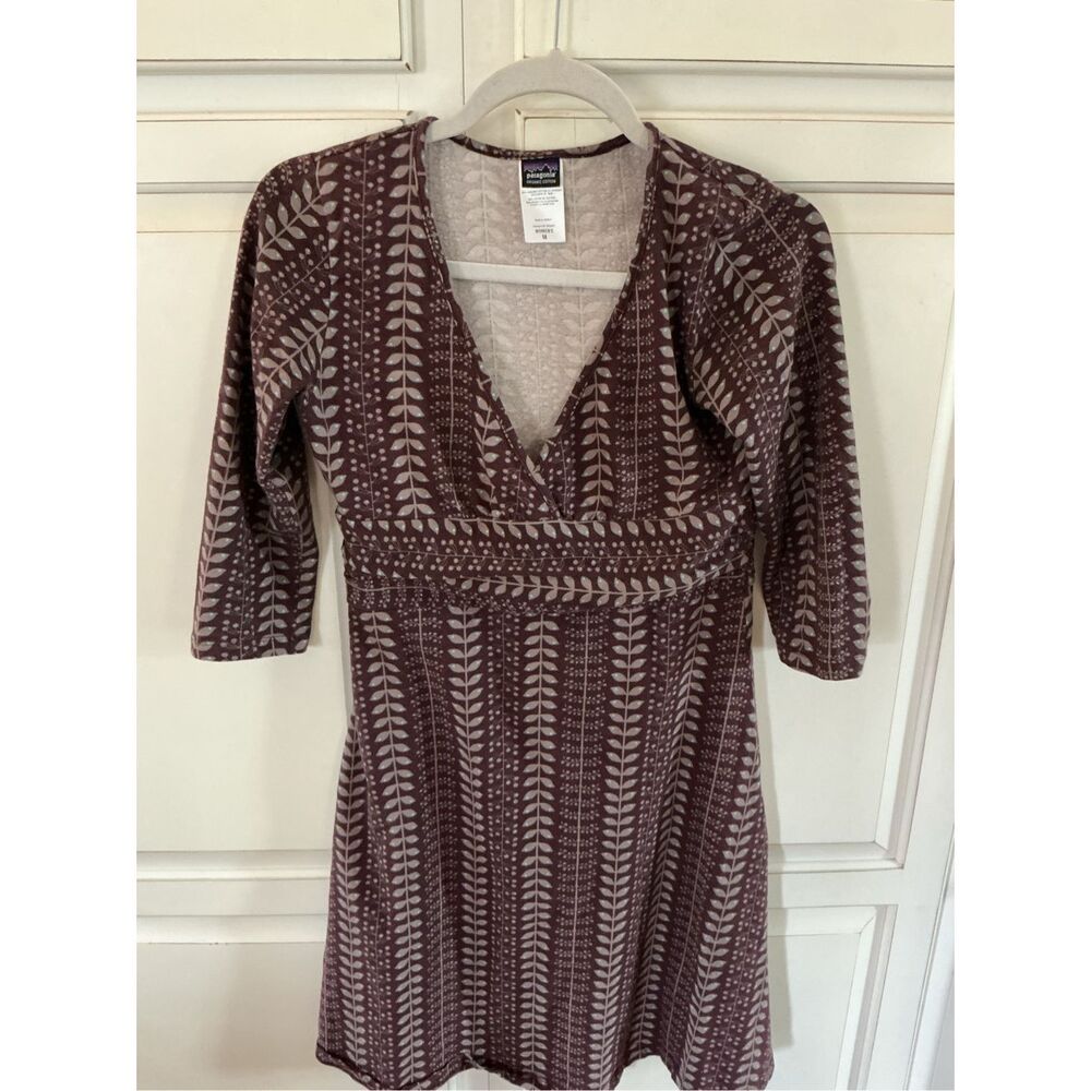 Patagonia 3/4 Sleeve Margot Sz M Stretch Brown Gray
